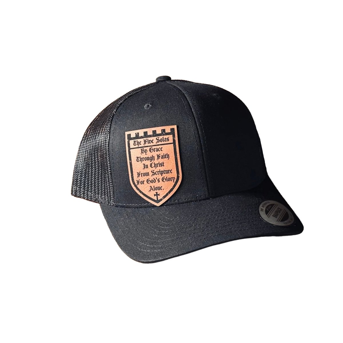 Hat - Five Solas Shield - Patch Hat - The Reformed Sage - reformed - reformed_gifts - christian_gifts