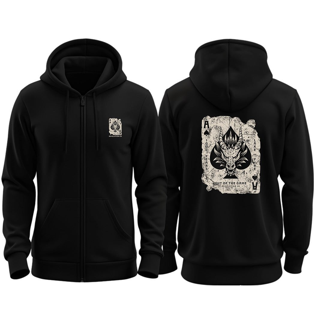 Zip up hoodie - Out of the Game - Zip Hoodie - The Reformed Sage - reformed - reformed_gifts - christian_gifts