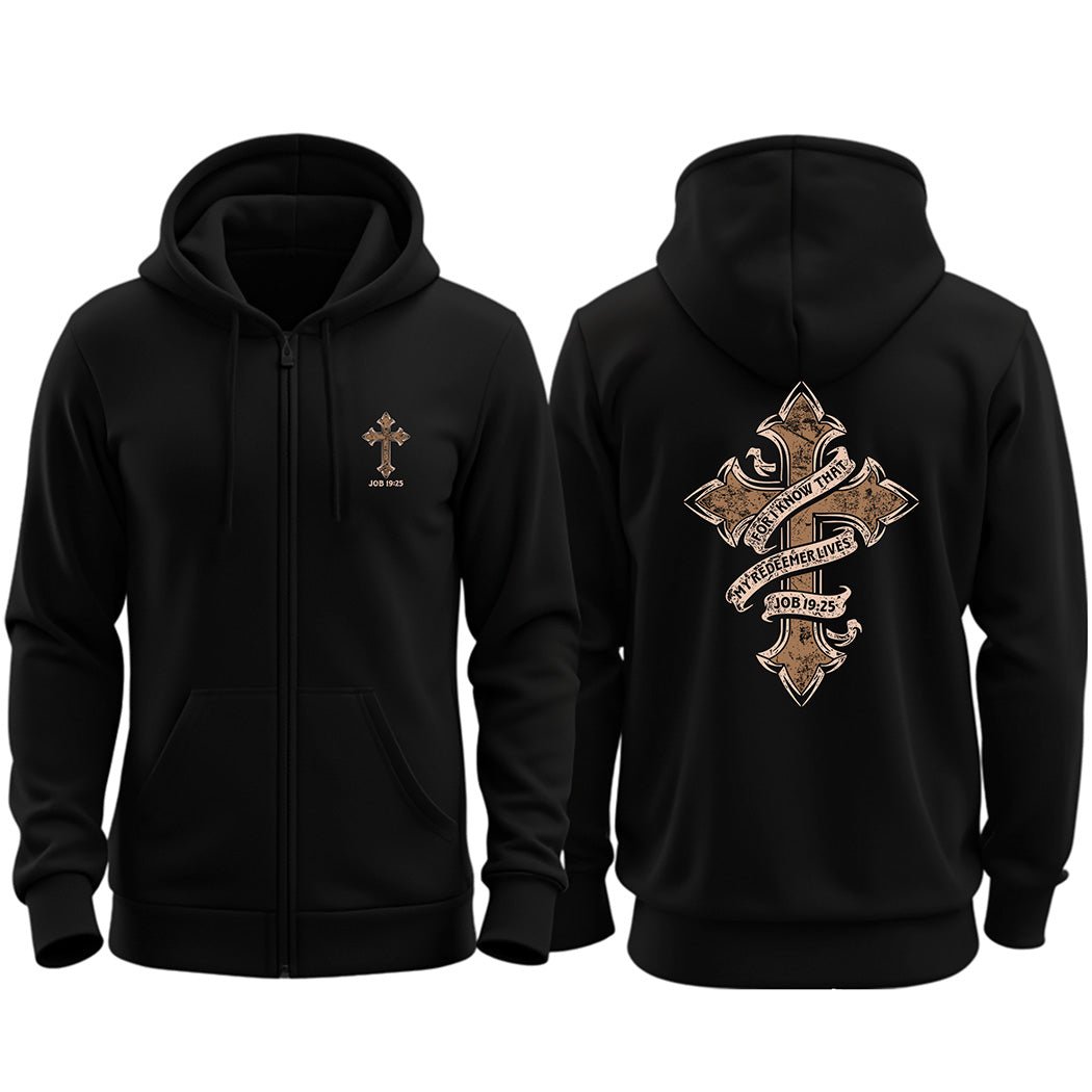 Zip up hoodie - Redeemer - Zip Hoodie - The Reformed Sage - reformed - reformed_gifts - christian_gifts
