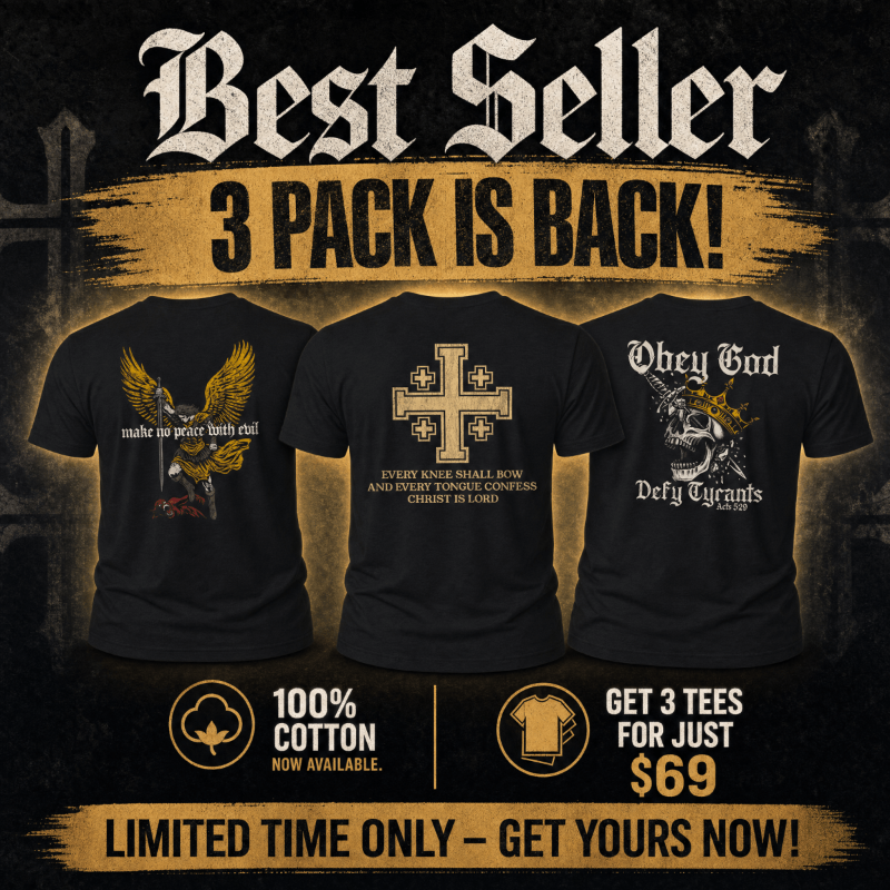 Shirt - Best Seller 3 Pack - Tee Bundle - The Reformed Sage - reformed - reformed_gifts - christian_gifts