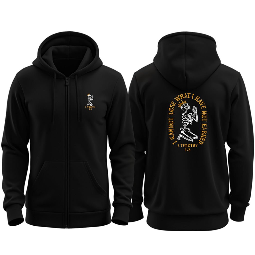 Zip up hoodie - I Cannot Lose - Zip Hoodie - The Reformed Sage - reformed - reformed_gifts - christian_gifts