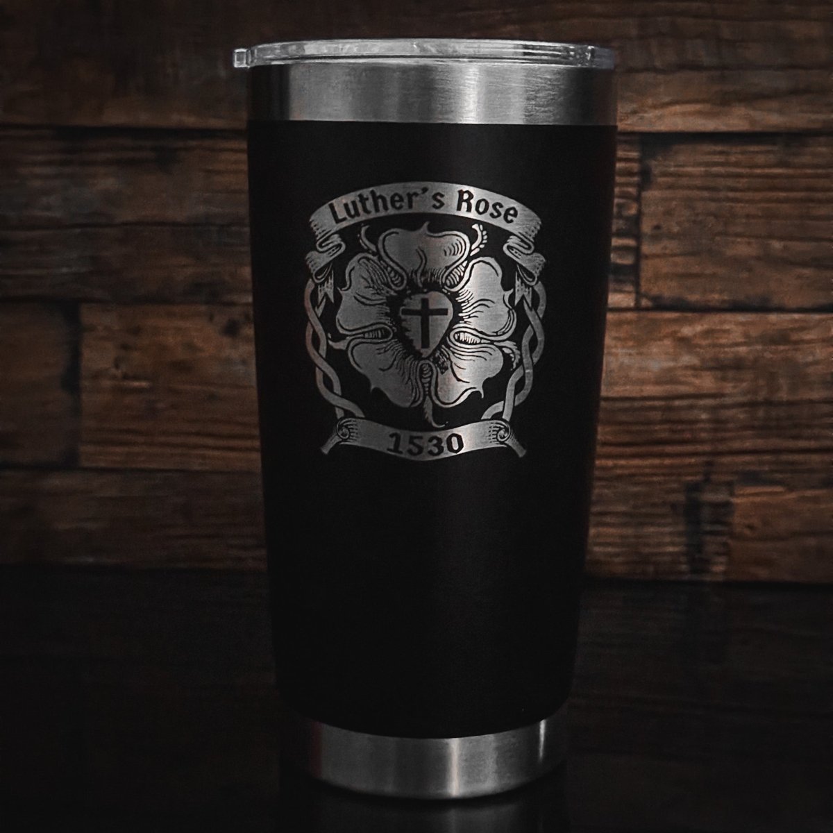 20oz tumbler - Luther’s Rose 20oz - The Reformed Sage - reformed - reformed_gifts - christian_gifts