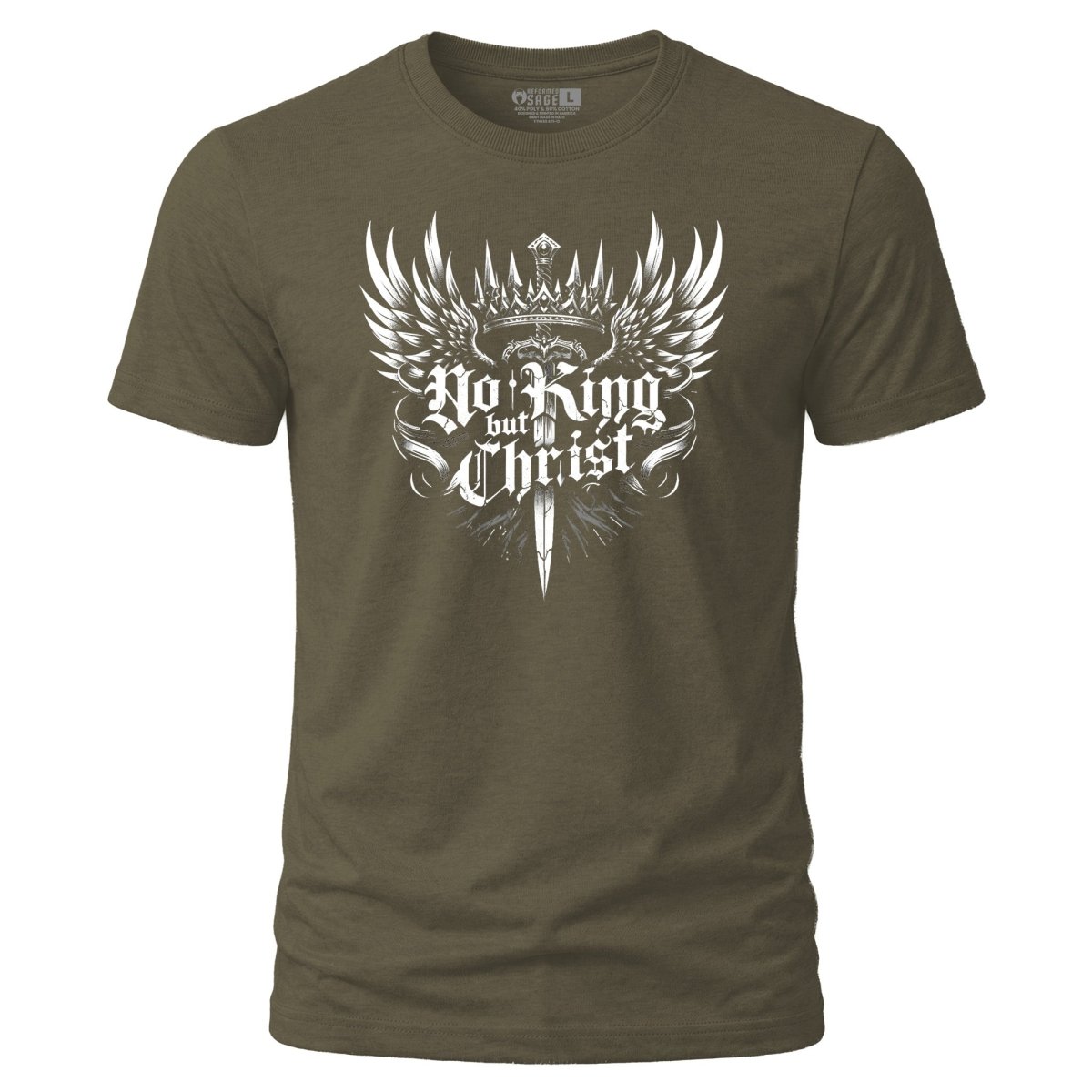 Shirt - No King but Christ - Tee - The Reformed Sage - reformed - reformed_gifts - christian_gifts