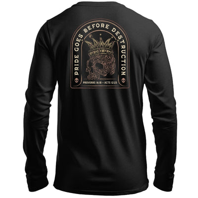 LS - Pride Goes Before Destruction - Long Sleeve Tee - The Reformed Sage - reformed - reformed_gifts - christian_gifts