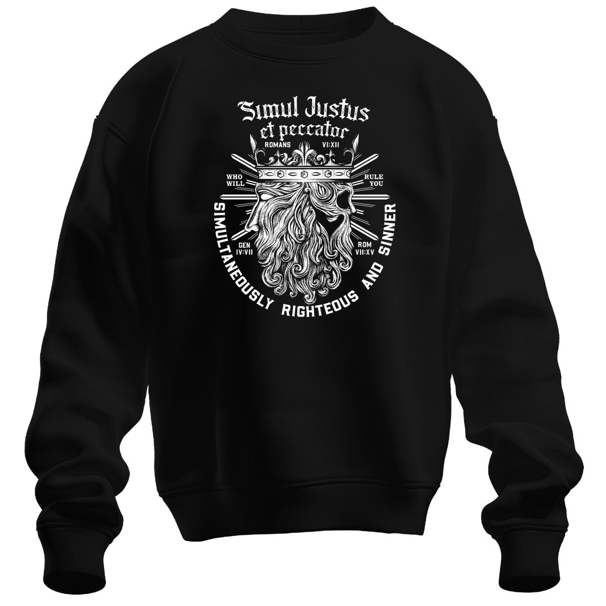 crewneck sweatshirt - Simul Justus - Sweatshirt - The Reformed Sage - reformed - reformed_gifts - christian_gifts