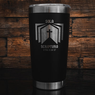20oz tumbler - Sola Scriptura 20oz - The Reformed Sage - reformed - reformed_gifts - christian_gifts