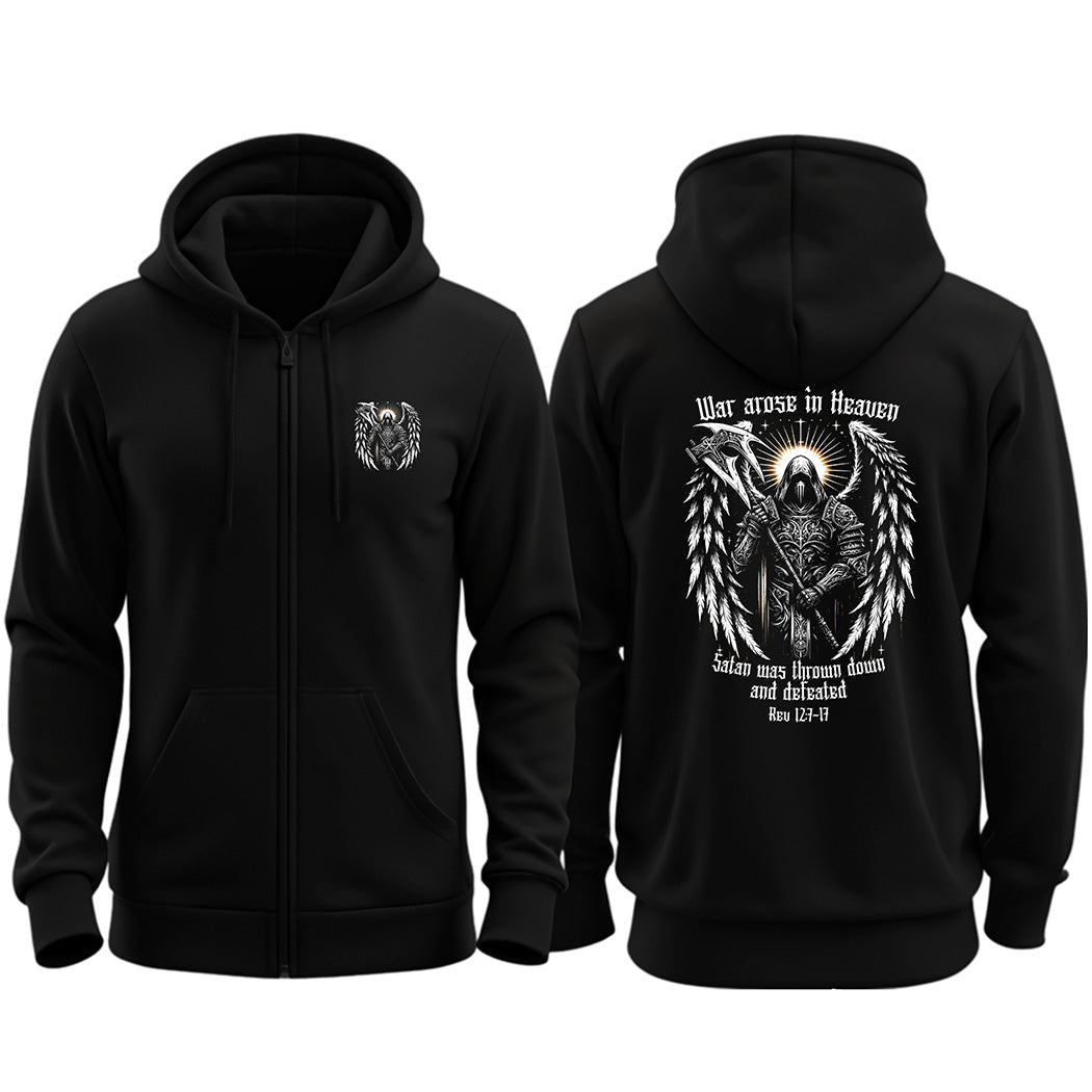 Zip up hoodie - Thrown Down - Zip Hoodie - The Reformed Sage - reformed - reformed_gifts - christian_gifts